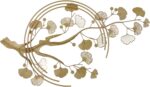 Gdrasuya10 43.31 * 26.77Inch 3D Ginkgo Tree Leaf Metal Wall Art Modern Luxury Me... - Image 4