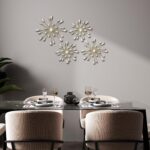 Hicarer 4 Pcs Starburst Wall Decor Bling Wall Art Crystal Teardrop 3D Hanging Rh... - Image 4