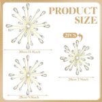 Hicarer 4 Pcs Starburst Wall Decor Bling Wall Art Crystal Teardrop 3D Hanging Rh... - Image 5