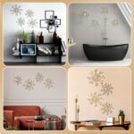 Hicarer 4 Pcs Starburst Wall Decor Bling Wall Art Crystal Teardrop 3D Hanging Rh... - Image 7