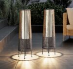 Grand patio 2-Pack Outdoor Floor Solar Light, Wicker Solar Patio Lamp Waterproof... - Image 6