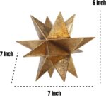 Braxio Modern Style Indoor Home Decor - Resin Gold Multi-Angle Stars Abstract Ge... - Image 8