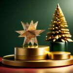 Braxio Modern Style Indoor Home Decor - Resin Gold Multi-Angle Stars Abstract Ge... - Image 9