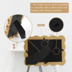 4x6 Picture Frame, Display Pictures 4x6 with Mat, Wavy Edge Wood Photo Frame for... - Image 5