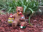GlitZGlam Miniature Bear and Gnomes with Honey - A Garden Gnome Statue for Your ... - Image 6