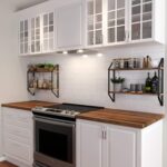 Wallniture Ponza 24 Inch Wood Floating Shelves for Wall, 2-Tier Kitchen Pantry O... - Image 6