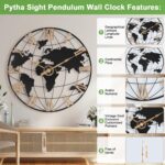 Pytha Sight 24 Inch Large Wall Clock for Living Room Decor,Big Modern Decorative... - Image 3