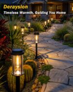 DERAYSION Solar Lights Outdoor, 8 Pack Upgraded Solar Pathway Lights, LED Solar ... - Image 3