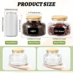 Vintage Glass Jar with Bamboo Lid - 24 OZ Airtight Canister with Label, for Kitc... - Image 3
