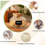 Vintage Glass Jar with Bamboo Lid - 24 OZ Airtight Canister with Label, for Kitc... - Image 4