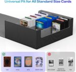 UAONO Trading Card Storage Box, Holds 1800 Sleeved Cards with 10 Dividers & 3 St... - Image 3