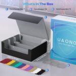 UAONO Trading Card Storage Box, Holds 1800 Sleeved Cards with 10 Dividers & 3 St... - Image 6