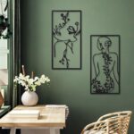Cindeer 4 Pcs Metal Wall Art Decor Minimalist Abstract Woman Wall Art Line Drawi... - Image 5