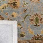 SAFAVIEH Heritage Collection X-Large Area Rug - 12' x 15', Light Blue & Beige, H... - Image 4