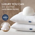 MIULEE Throw Pillows Inserts, Pack of 2 18x18 Inch 100% Virgin Fiber Filling Bed... - Image 3