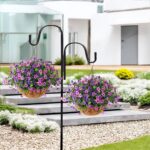 Artificial Flowers Hanging Baskets, Multicolor 12 Bundles Faux Flower Outdoor Ha... - Image 3