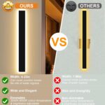 2pcs 24in Exterior Wall Lights,4.33in Wide Dimmable Modern Outdoor Wall Lights f... - Image 3