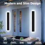 2pcs 24in Exterior Wall Lights,4.33in Wide Dimmable Modern Outdoor Wall Lights f... - Image 4
