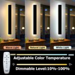 2pcs 24in Exterior Wall Lights,4.33in Wide Dimmable Modern Outdoor Wall Lights f... - Image 5