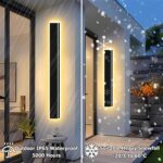 2pcs 24in Exterior Wall Lights,4.33in Wide Dimmable Modern Outdoor Wall Lights f... - Image 6