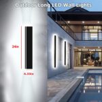 2pcs 24in Exterior Wall Lights,4.33in Wide Dimmable Modern Outdoor Wall Lights f... - Image 7