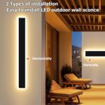 2pcs 24in Exterior Wall Lights,4.33in Wide Dimmable Modern Outdoor Wall Lights f... - Image 8