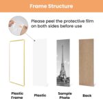 upsimples 12x16 Picture Frame Gold 3 Pack, Scratch-Proof Poster Frames 12 x 16 f... - Image 6