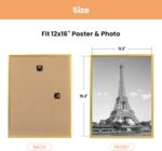 upsimples 12x16 Picture Frame Gold 3 Pack, Scratch-Proof Poster Frames 12 x 16 f... - Image 7