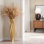 Tall Vases - 23.6" Tall Floor Vase for Home Decor, Floor Vases, Black Hexagon Tw... - Image 5