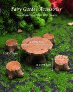 Miniature Garden Furniture Resin Table Chairs Figurines, Fairy Garden Accessorie... - Image 3