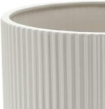 Amazon Basics Fluted Ceramic Round Planter with Drainage Hole, 8-inch, White, In... - Image 4