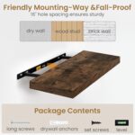 Fun Memories Floating Shelves 24 Inch Long, 9.3 Inch Deep Floating Shelf for Lvi... - Image 7