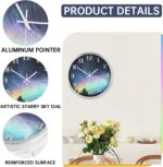 Wall Clock Modern 12 Inch Battery Operated Wall Clocks - Silent Non Ticking Colo... - Image 3
