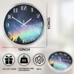 Wall Clock Modern 12 Inch Battery Operated Wall Clocks - Silent Non Ticking Colo... - Image 4