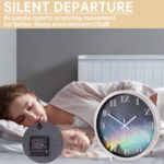 Wall Clock Modern 12 Inch Battery Operated Wall Clocks - Silent Non Ticking Colo... - Image 5