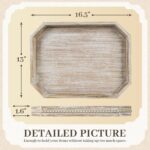 Wooden Decorative Tray, Rustic Serving Tray with Wood Bead, Farmhouse Big Tray f... - Image 3