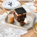 Wooden Decorative Tray, Rustic Serving Tray with Wood Bead, Farmhouse Big Tray f... - Image 5