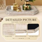 Wooden Decorative Tray, Rustic Serving Tray with Wood Bead, Farmhouse Big Tray f... - Image 7