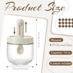 6 Piece Glass Salt Container | Storage | Pepper, Table Salts, Sugar, Gourmet Sal... - Image 3