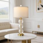 ROTTOGOON Set of 2 Table Lamps for Living Room Glass Triple-Sphere 27" Tall Tabl... - Image 3