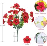 Geegoods Artificial Flowers Plants for Outdoors, 12 Bundles UV Resistant Fake Sm... - Image 4