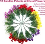 Geegoods Artificial Flowers Plants for Outdoors, 12 Bundles UV Resistant Fake Sm... - Image 7