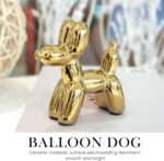 Notakia Cute Ceramics Balloon Dog Statue Crafts Gold Living Room Desktop Decorat... - Image 4