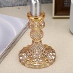 OwnMy Set of 2 Gold Glass Taper Candle Holders Decorative Glass Candlestick Hold... - Image 7