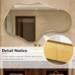 Irregular Hexagon Wall Mirror with Wavy Edge, Modern Decorative Mirror for Bathr... - Image 8