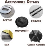 YHUS 3D Creative Minimalist Frameless Wall Clock Stickers, DIY Modern Decorative... - Image 5