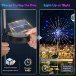 2 Pack Solar Firework Lights Outdoor, Adjustable 32" to 51" Extra Tall, 200 LED ... - Image 4
