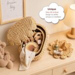 LUSYDECO Set of 2 Wicker Storage Baskets with Lid, Rattan Basket Decorative Boxe... - Image 5