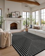 Latte&Fog 5x7 Area Rugs for Living Room Bedroom, Modern Abstract Washable Rug, B... - Image 4