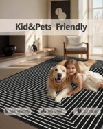 Latte&Fog 5x7 Area Rugs for Living Room Bedroom, Modern Abstract Washable Rug, B... - Image 5